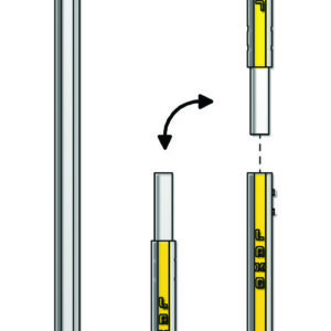 LAXO STØTTE ALUM UNDERDEL=1,50M    0,7TM