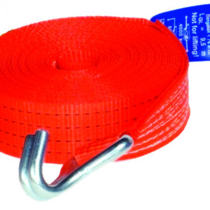 RESERVEBAND 4T 9,5M ORANGE MED TRÅDKROK