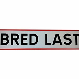 BRED LAST SKILT 850X200X2MM RØD+HVIT